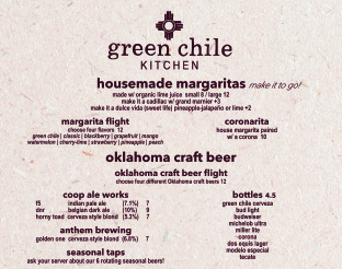 View Green Chile Kitchen Route 66 Drink Menu